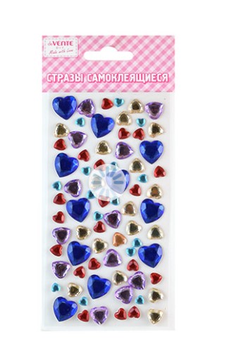 Стразы самоклеящиеся 'deVENTE. Heart mix.1' цвет ассорти, 8004044