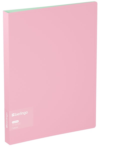 Папка на 4 кольцах А4, 'Berlingo', Haze, 24м м, 600 мкм, розовая, RB4_4D923
