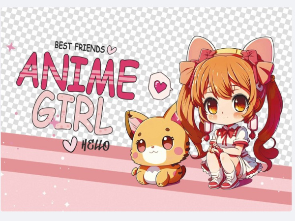 Настольное покрытие для лепки, ANIME GIRL, НПД-3